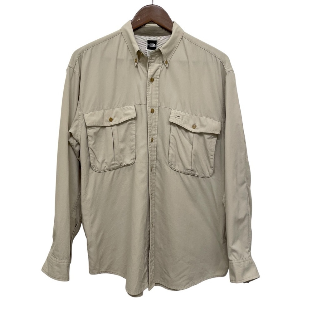 The North Face Tan Long Sleeve Casual Button Down Shirt